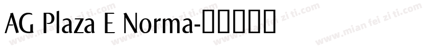 AG Plaza E Norma字体转换